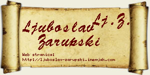 Ljuboslav Zarupski vizit kartica